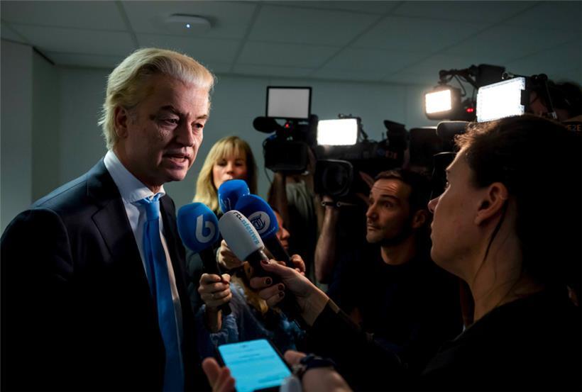 Geert Wilders am Montag in Den Haag 
