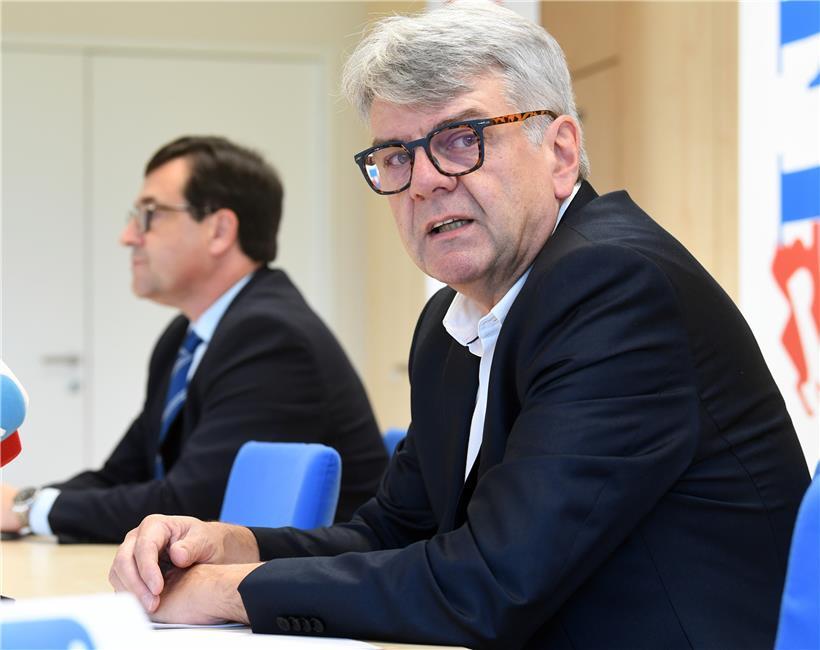 Generalsekretär Steve Heiliger (l.) und Präsident Romain Wolff
