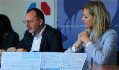 Georges Engel (Sportminister) und Taina Bofferding (Innenministerin)
