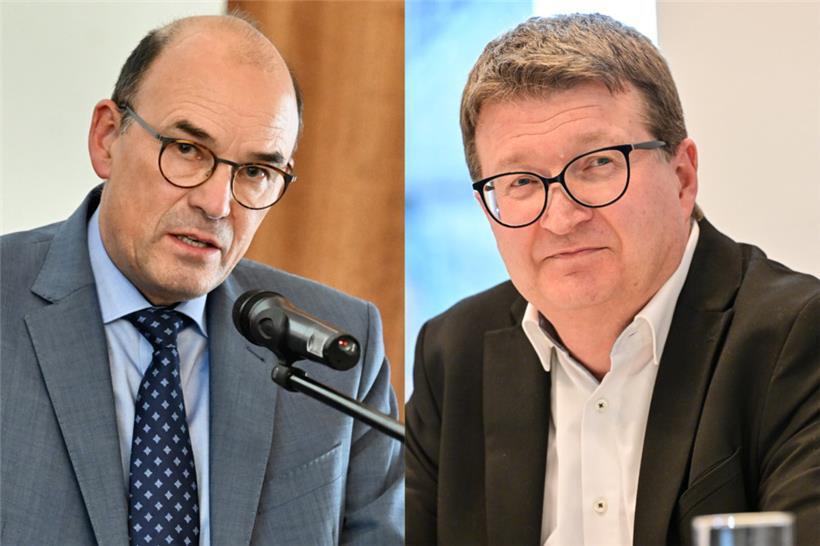 Georges Oswald (l.) wird am 1. Dezember pensioniert, ihm folgt David Lentz (r.) ins Amt
