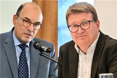 Georges Oswald (l.) wird am 1. Dezember pensioniert, ihm folgt David Lentz (r.) ins Amt
