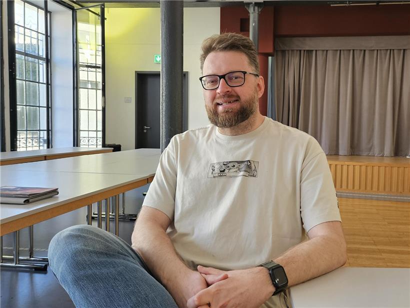 Gérard Kraus, Präsident der Science-Fiction & Fantasy Society Luxembourg, bei einer Veranstaltung der SFFS