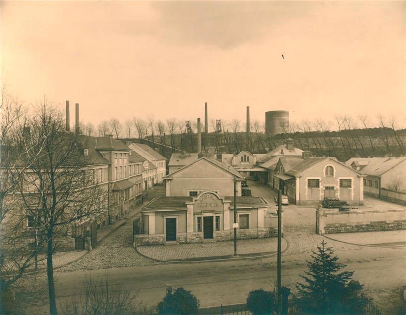 Gesamtansicht des Schlachthofs, der in den 1930er Jahren vom Stadtarchitekten Is...