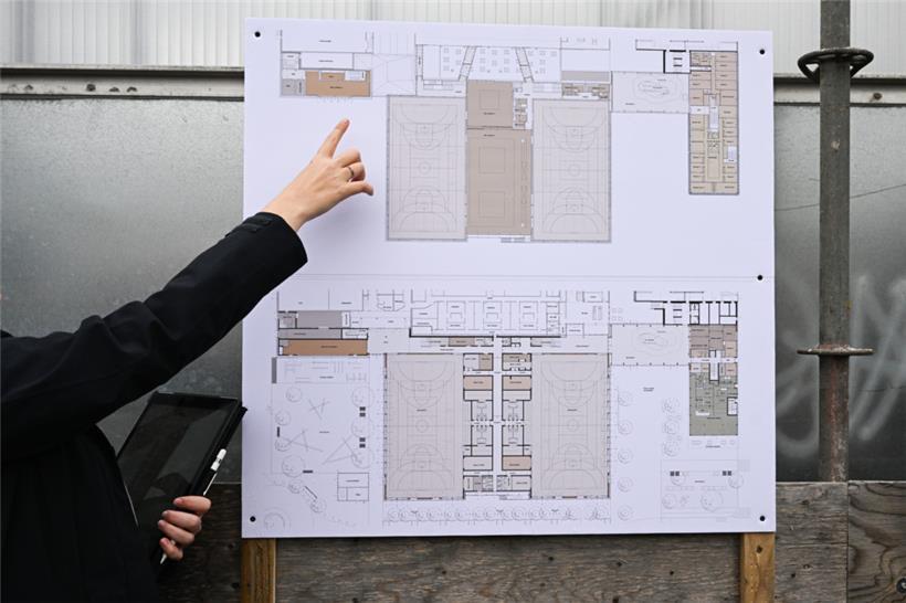 Gesamtüberblick auf den „Anbau“. Unten das Edgeschoss, oben die erste Etage.