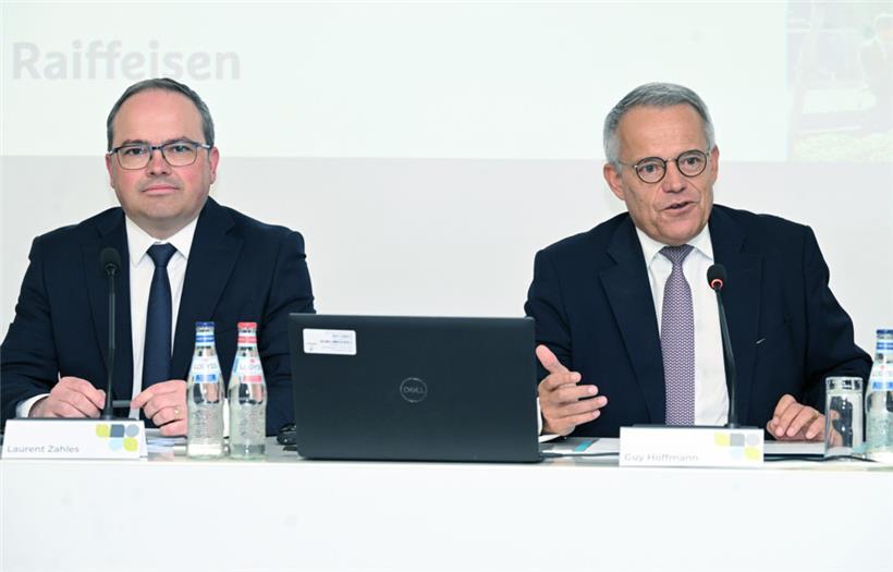Geschäftsführer Laurent Zahles mit Verwaltungsratspräsident Guy Hoffmann
