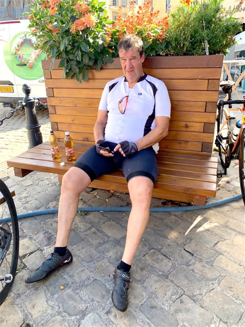 Geschafft: Nico Thoma unmittelbar nach der Zielankunft
