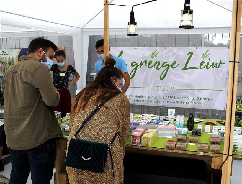 Gesundheits- und Kosmetikartikel aus der weiblichen Hanfpflanze beim „Grénge Léi...