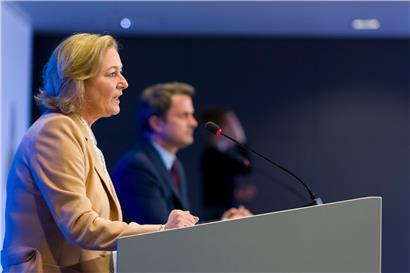 Gesundheitsministerin Paulette Lenert und Premierminister Xavier Bettel
