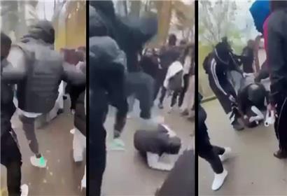 Gewalt unter Schülern: Auf das wehrlos am Boden liegende Opfer wird eingetreten
