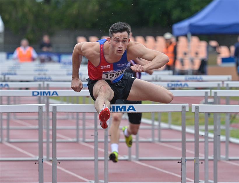 Gewonnen und doch nicht ganz zufrieden: Hürdensprinter François Grailet haderte mit seiner Zeit von 13,98 Sekunden
