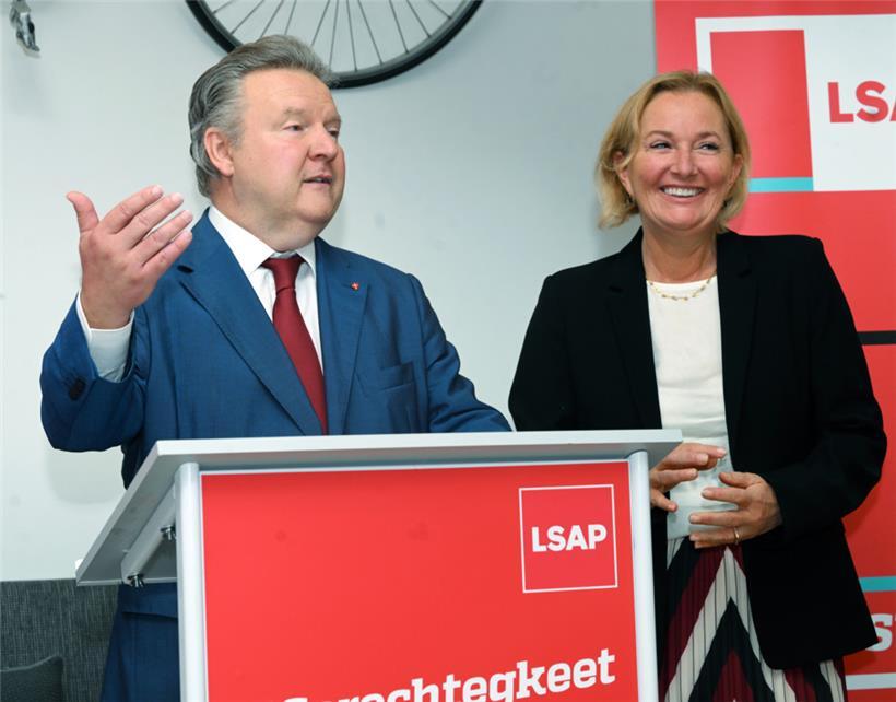 Gibt es bald ein Luxemburger Modell? Der Wiener Oberbürgermeister Michael Ludwig und LSAP-Spitzenkandidatin Paulette Lenert
