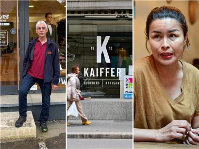 Alt-Tag: Gerhard Schilling und Turee über die geschlossene Metzgerei Kaiffer im Luxemburger Bahnhofsviertel