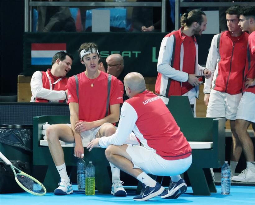 Gilles Muller ist nicht nur Davis-Cup-Kapitän, sondern auch Trainer von Alex Knaff
