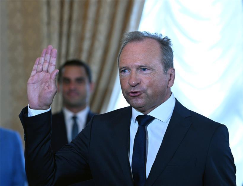 Gilles Roth bei der Vereidigungszeremonie im Palais
