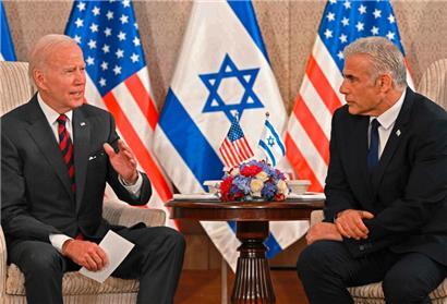 „Glaubwürdige militärische Drohung“: Joe Biden und der israelische Premier Yair Lapid
