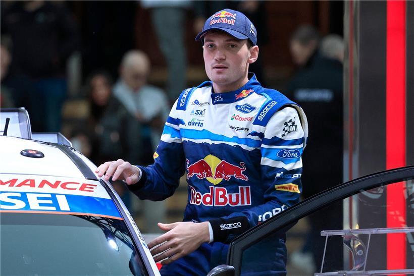 Grégoire Munster im Rallye-Auto, bereit für die Rückkehr in die WRC-Saison