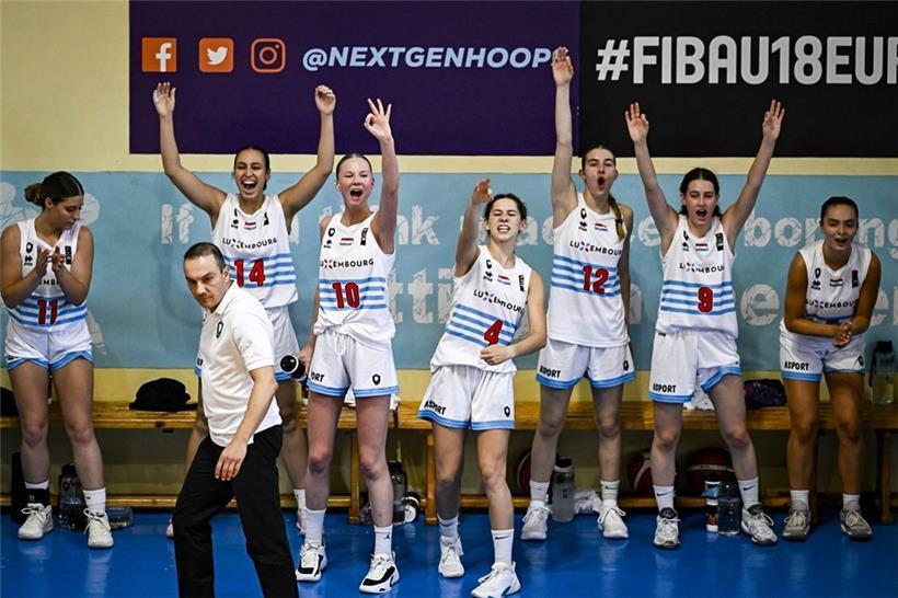 Große Freude im Luxemburger Lager, die U18-Mädchen der FLBB stehen bei der EM im Halbfinale
