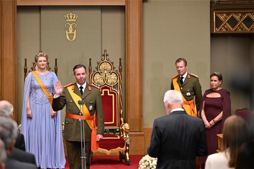 Großherzog Guillaume legt vor der Chamber seinen Eid als Staatschef ab
