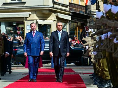 Großherzog Guillaume und portugiesischer Präsident António José Seguro beim offiziellen Empfang am Samstag