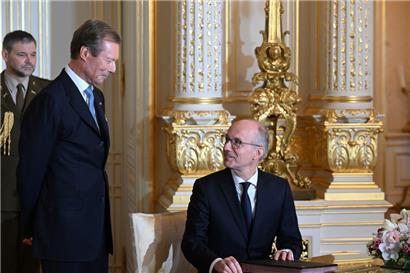Großherzog Henri und der neue Premierminister Luc Frieden
