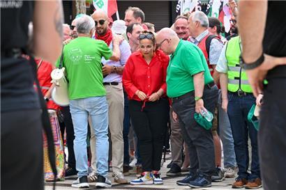 Haben sich am Montagmorgen über das weitere Vorgehen beraten: Nora Back und Patrick Dury
