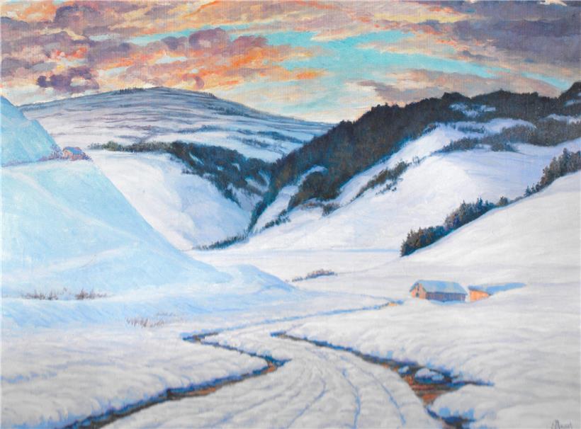 „Haedefeldgen an Hongrege Bour“ von Eugène Mousset (98 x 130 cm)