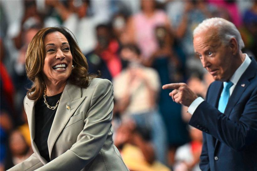 Harris und Biden absolvierten am Mittwoch auch ihre erste gemeinsame Wahlkampfveranstaltung seit Bidens Kandidaturverzicht
