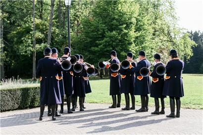 Haupeschbléiser von „Les trompes de chasse Saint-Hubert“
