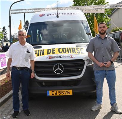 Henri Timmermans (links) und Yannick Comes befinden sich bei der Tageblatt Fleche du Sud in der „Voiture-balai“
