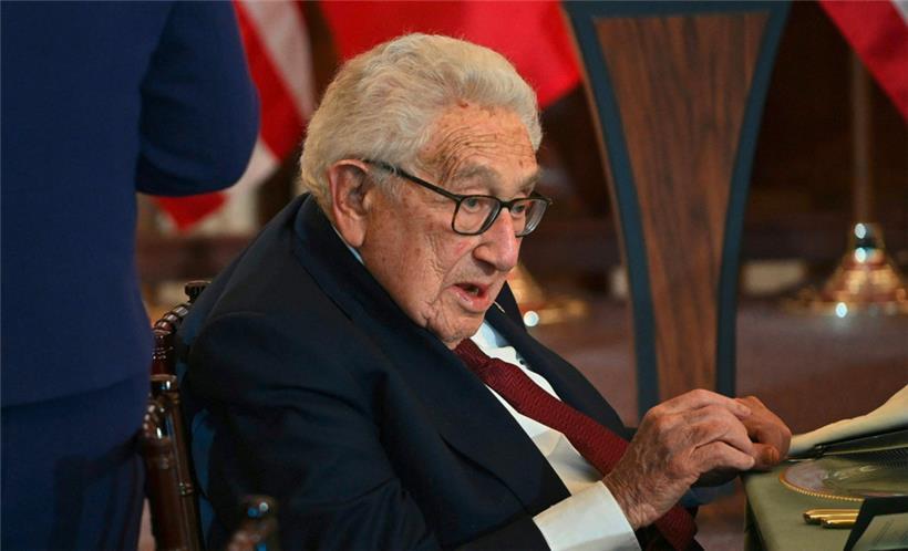 Henry Kissinger am 1. Dezember vorigen Jahres bei einem Essen des US-Außenministeriums
