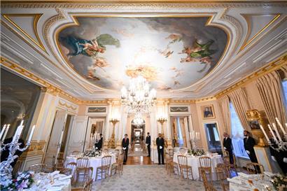 Hier fand das Festessen am Freitagabend statt
