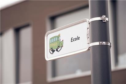Hier hält der Pedibus: An der Haltestelle werden Kinder abgeholt und wieder zurückgebracht.
