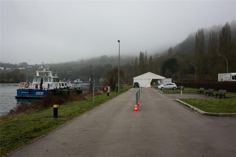 Hier zwischen Grevenmacher und Machtum können sich Ungeimpfte testen lassen 
