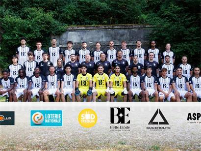 Hintere Reihe von links: Demin Skenderovic, Roni Klisurica, Lucas Silvestre, Samy Letzing, Eliot Gashi, Mickael Borger, Milos Todorovic, Ken Schmitz, Liam Nürenberg, Wilson Peprah, Noel TanzerMittlere Reihe von links: Namhoon Lee, Christophe Andrade, Jimmy Da Silva (Betreuer), Paula Gomes (Betreuerin), David Soares (Co-Trainer), Jean-Marie Noel (Torwarttrainer), Reinhold Breu (Trainer), Kévin Sommer (Torwarttrainer), Yvan Catasti (Videoanalyst), Moritz Nau (Physiotherapeut), Younes Mouadden, Tiziano ManciniVordere Reihe von links: Selim Turping, Rony De Sousa, Denilson Andrade, Thibault Maquart, Rafael De Oliveira, Martim Janeiro, Sergio Englaro, Darine Baitiche, Nyger Hunter, David Jonathans, Tim Flick, Alex De Sousa, Andrea Deidda