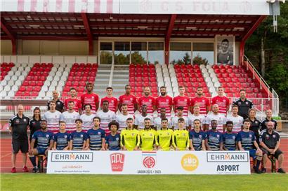 Hintere Reihe von links: Miguel Correia (Trainer), André Ferreira, Mohamed Camara, Oskar Ekeberg, Gilson Delgado, Veldin Muharemovic, Julien Klein, Denis Ahmetxhekaj, Simao Tavares, Brice Bernard, Lionel Zanini (Assistant Coach), Mittlere Reihe von links: Pascal Welter (Sportdirektor), Tania Matos (U23-Assistenztrainierin), Nenad Dragovic, Stefano Bensi, Diogo Pimentel, Michael Omosanya, Fabio Martins, Bruno Correia, Lenny Almada, Issam El…
