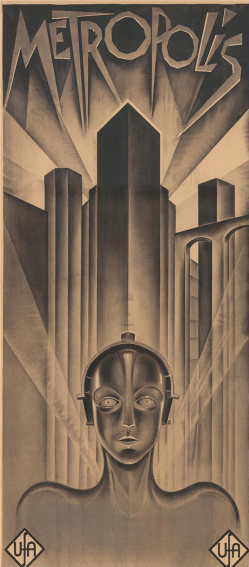 Hitler und Goebbels liebten den Film: Filmplakat zu „Metropolis“
