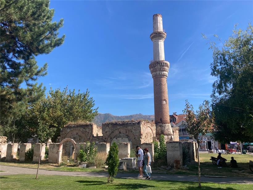 Hochburg des mazedonischen Nationalismus: die Ruinen der abgebrannten Moschee in Prilep
