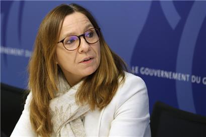 Hochschulministerin Stéphanie Obertin stellte die Reform der Beihilfen vor 
