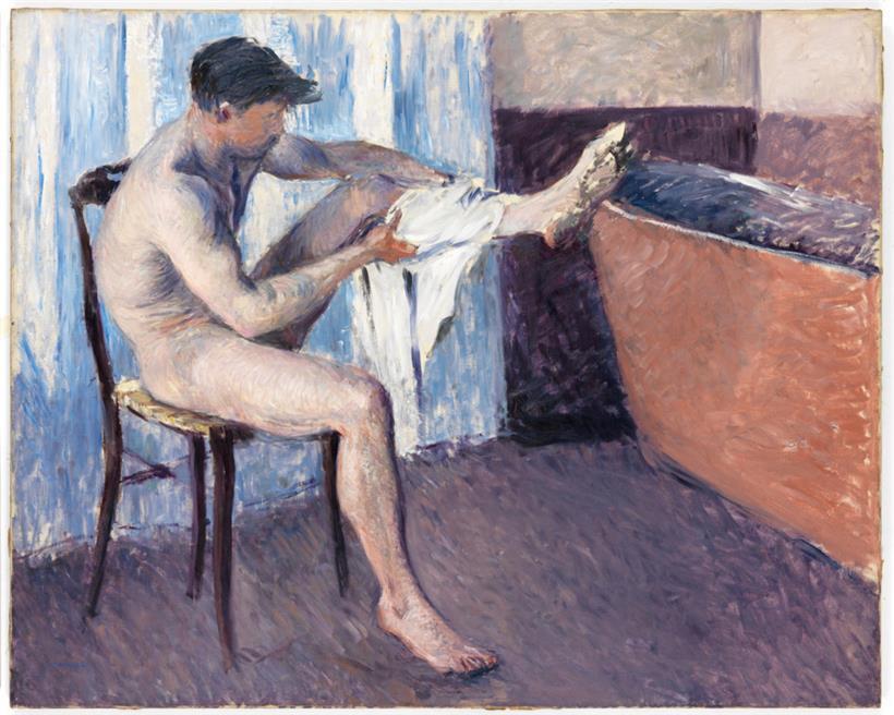 „Homme s’essuyant la jambe“ (vers 1884), collection particulière

