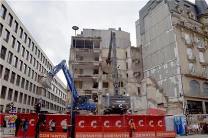 Hôtel International, travaux de démolition
