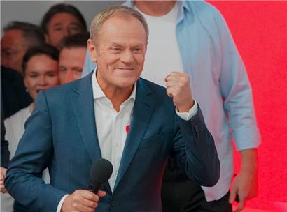 „Ich habe mich noch nie so sehr über den zweiten Platz gefreut“, frohlockte Oppositionsführer Donald Tusk
