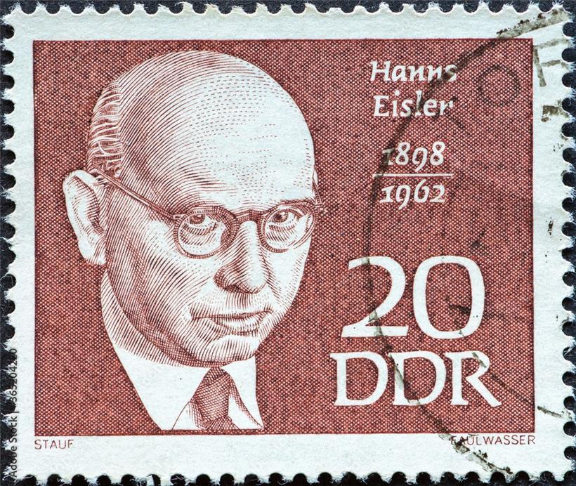 Ihm wurde eine Briefmarke gewidmet: der Komponist Hanns Eisler
