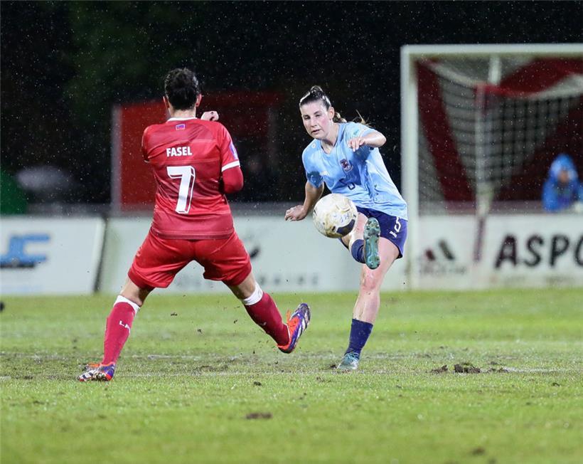 Im Februar gab es bei schwierigen Platzverhältnissen einen klaren Sieg gegen Liechtenstein
