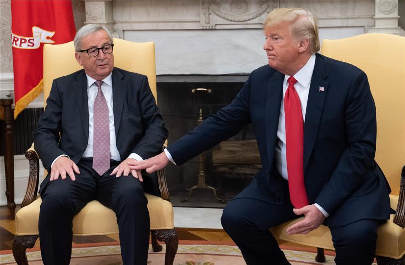 Im Gespräch mit Maischberger erklärte Juncker, dass Trump ihn bei der Begrüßung geküsst habe – und nicht umgekehrt
