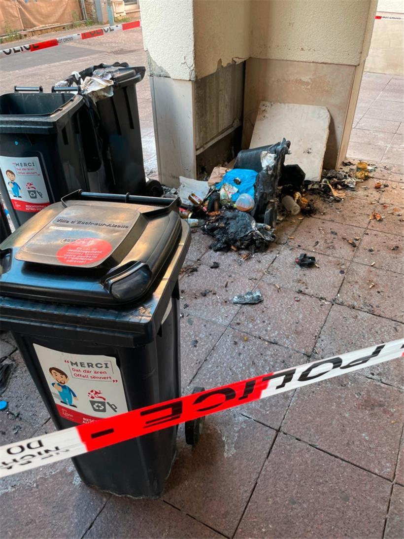 Im Juli brannte eine Mülltonne …
