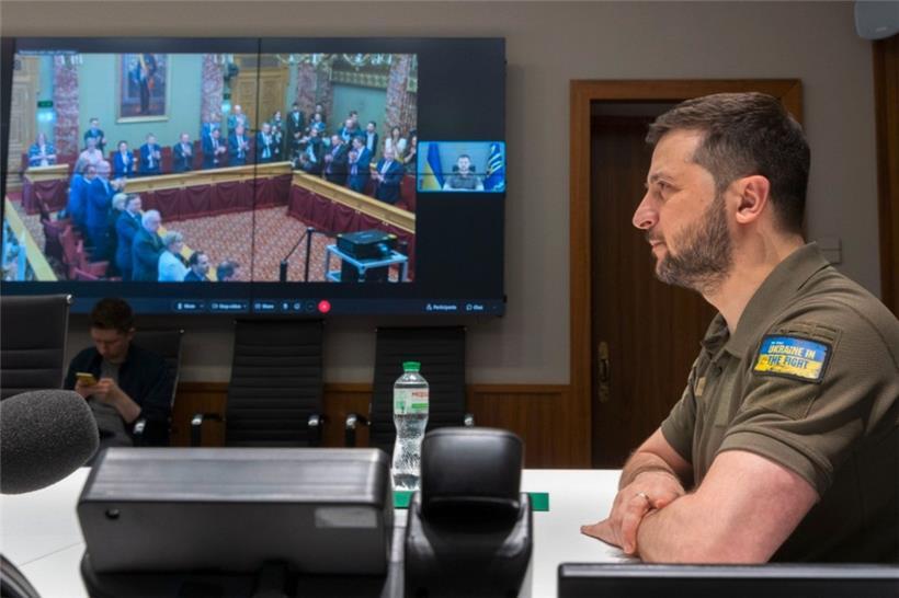 Im Juni sprach Wolodymyr Selenskyj per Video-Einspielung zur Abgeordnetenkammer in Luxemburg
