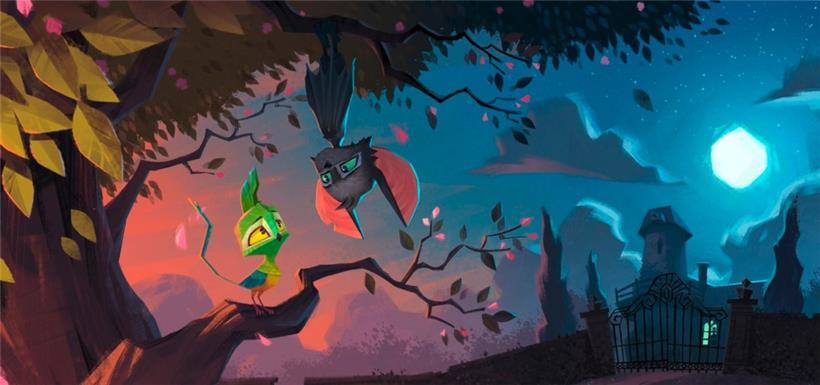 Im Mittelpunkt von „Benjamin Bat“ stehen der Vogel Sherida und die Fledermaus Ben
