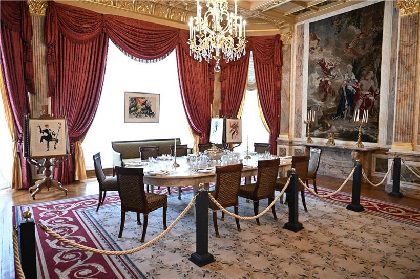 Im Speisesaal werden immer wieder nationale und internationale Gäste empfangen