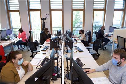 Im alten Ferrero-Gebäude auf Findel befindet sich die „Cellule de coordination Covid-19“, deren Herzstück das Tracing-Team darstellt

