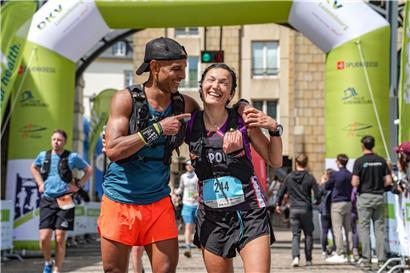 Shefi Xhaferaj beim Urban Trail Siegerlauf über 34 Kilometer im letzten Jahr, Ausdauerlauf in der Stadt